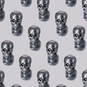Skull Pattern on Silver
