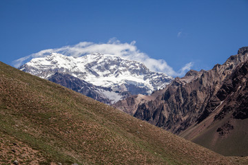Fototapeta premium mount Aconcagua. highest pik of south America