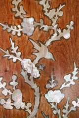 Pearl embedded wooden with mother of pearl decorations