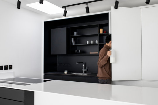 A Man Opening Refrigerator