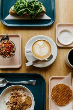 Spread of Food at Cafe