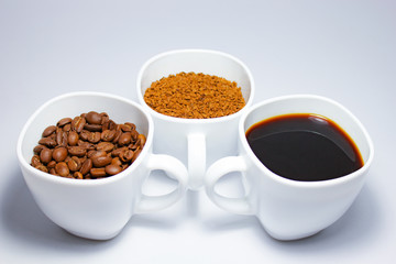 coffee cups on a white background
