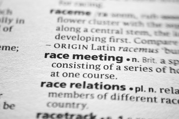 Word or phrase Race meeting in a dictionary. - 309463057