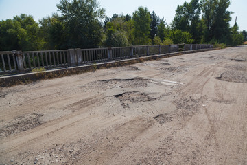 Emergency bridge across the river.