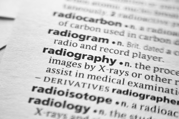 Word or phrase Radiography in a dictionary.