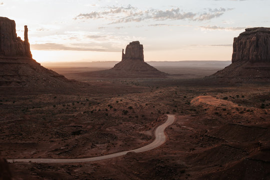 Sunrise at Monument Valley in Navajo Tribal Park