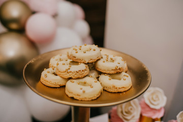 Tasty cookies and cakes for holidays
