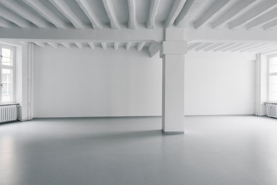 Empty Office Space in Industrial Style Building