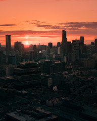 Fototapeta premium sunset over cityscape