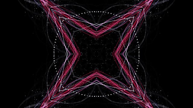 Kaleidoscope Intertwined Technology Fibers Animation Background, Loop, 4k