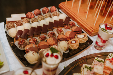 Tasty cookies and cakes for holidays