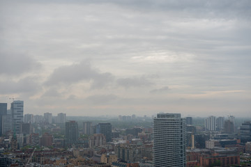 clouds over city