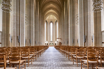 Historical modern church interior