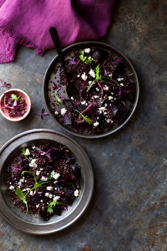 Lentil and roasted beetroot salad