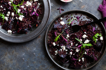 Lentil and roasted beetroot salad