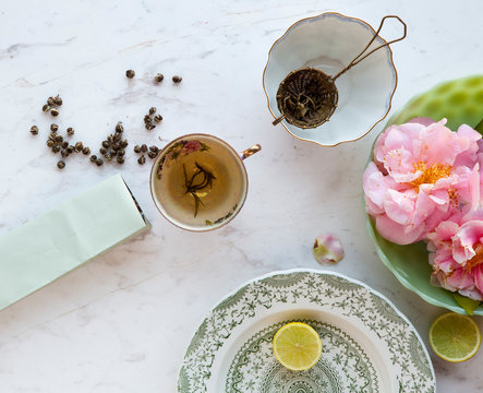 Hand rolled jasmine pearl tea