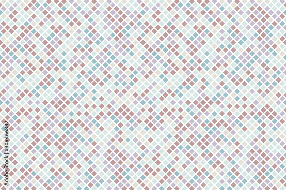 Poster abstract illustration with small color squares. pixels background.