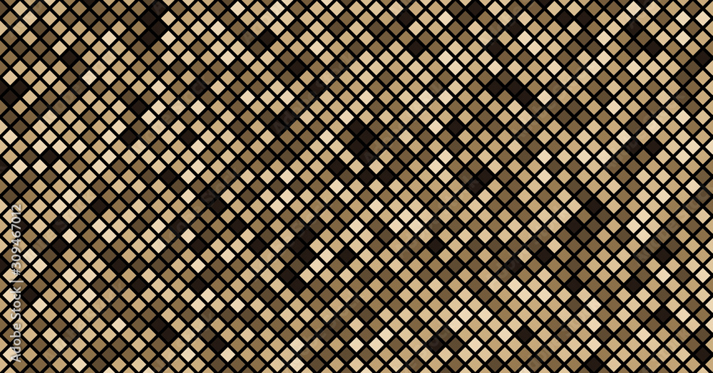 Poster abstract illustration with small color squares. pixels background.
