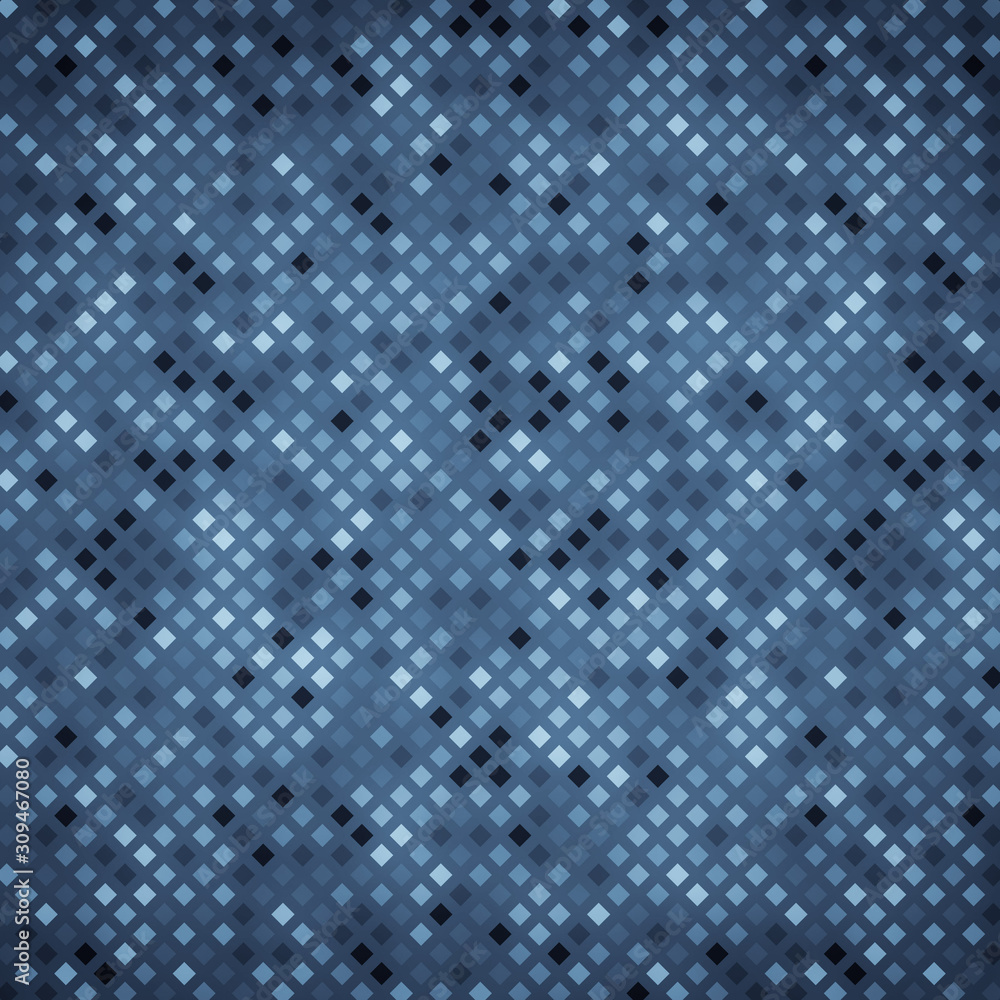 Poster abstract illustration with small color squares. pixels background.