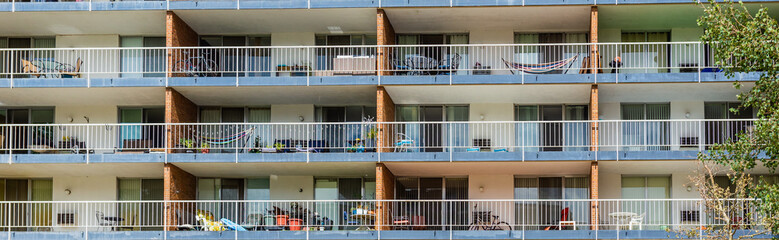 Fototapeta premium High rise balconies from a distance