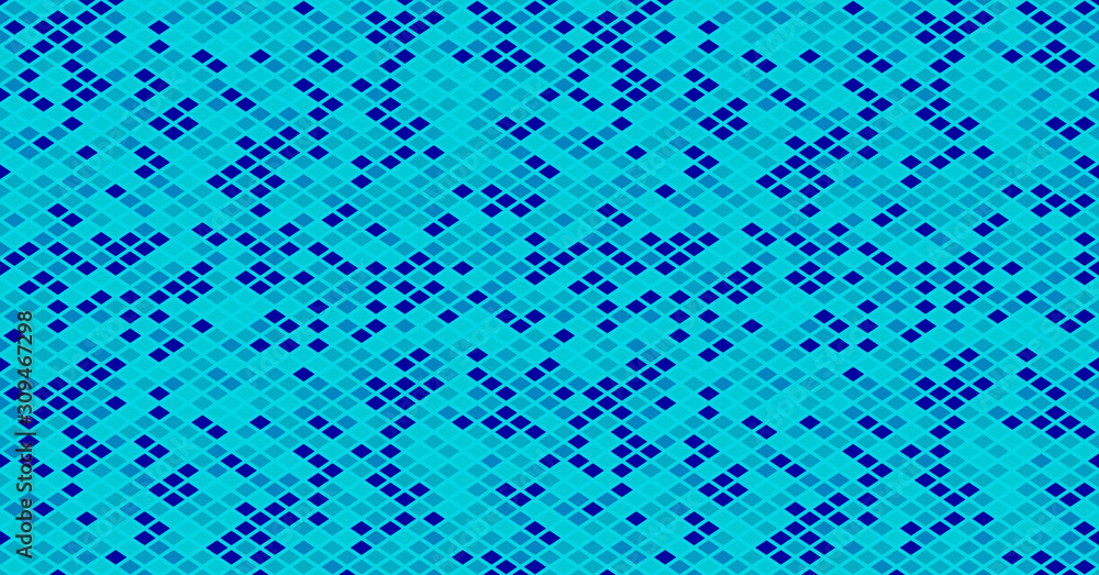 Poster abstract illustration with small color squares. pixels background.