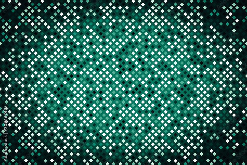 Poster abstract illustration with small color squares. pixels background.