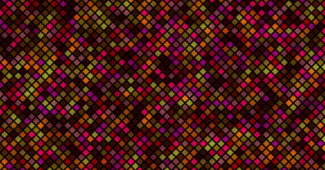 Abstract illustration with small color squares. Pixels background.