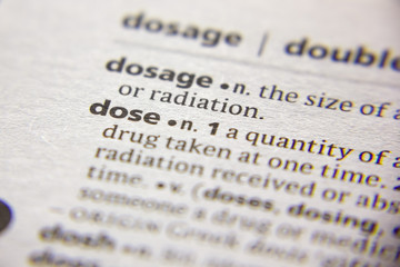Word or phrase Dose in a dictionary.