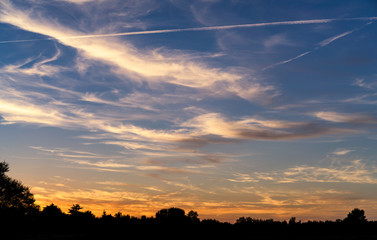 Sunset and clouds