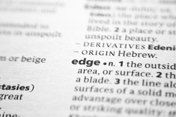 Fototapeta premium Word or phrase Edge in a dictionary.