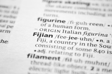 Word or phrase Fijian in a dictionary.