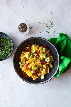 Summer Bbq Side Dish, Corn Salad With Avocado