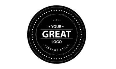 Vintage Retro Vector Logo Design Template. Vector logotype element for business logo, t-shirt design, banner, poster, flyer, Symbols, Retro, Label, Badges, monogram, Silhouette & illustration