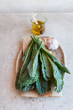 Bunch of leafy greens kale