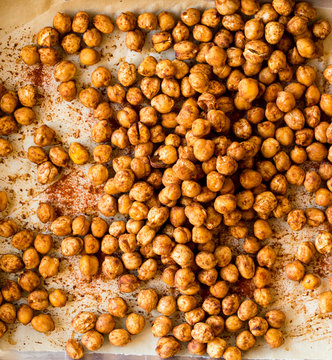 Spicy Oven Roasted Chickpeas