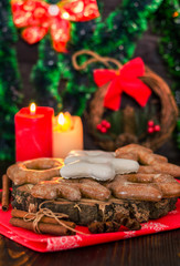 Fototapeta na wymiar Christmas gingerbread cookie
