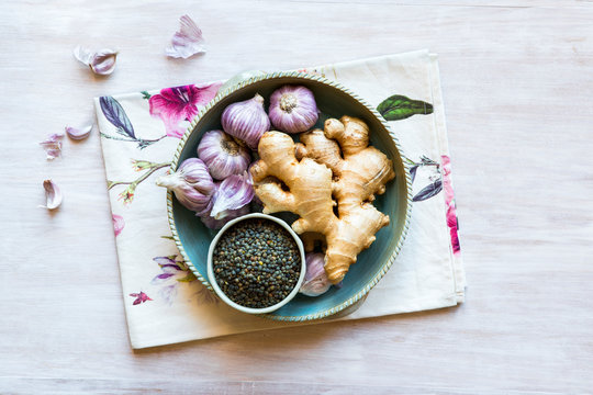 Dried beans, lentils and spices