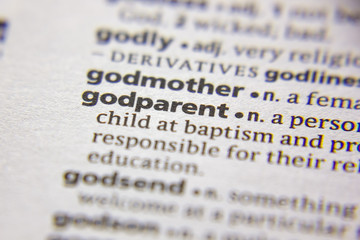 Word or phrase Godparent in a dictionary.