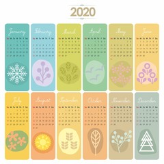 2020 Calendar Set