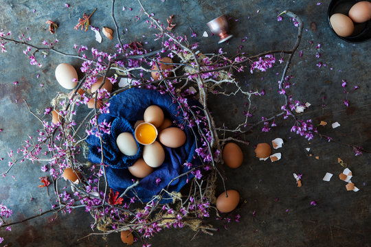 EASTER twig and egg nest