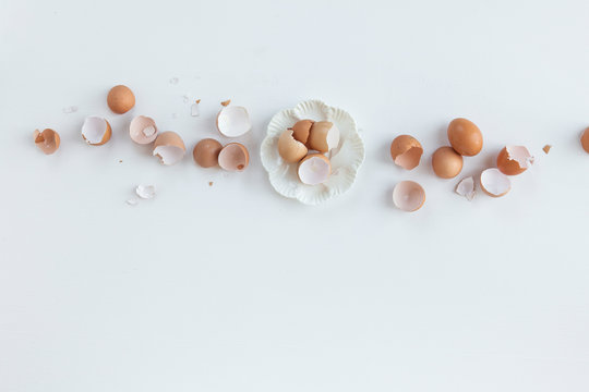 Whimsical eggs and egg shells