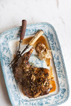 Roast Leg of Lamb with rosemary and garlic