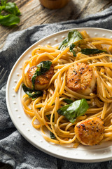 Homemade Italian Scallop Pasta