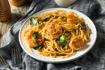 Homemade Italian Scallop Pasta