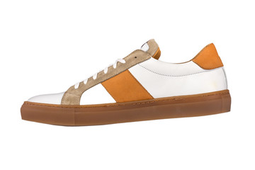 italian leather shoes, boots , moccasin, sport shoes,sole,  on a perfect white background, stock...
