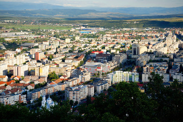 Architecture of Deva city in Transylvania, Romania, Europe