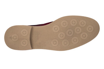 italian leather shoes, boots , moccasin, sport shoes,sole,  on a perfect white background, stock...