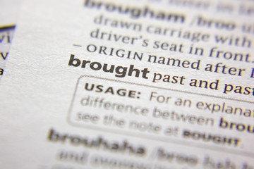 Word or phrase Brought in a dictionary.