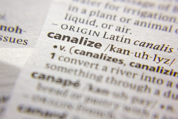 Word or phrase Canalize in a dictionary.