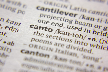 Word or phrase Canto in a dictionary.